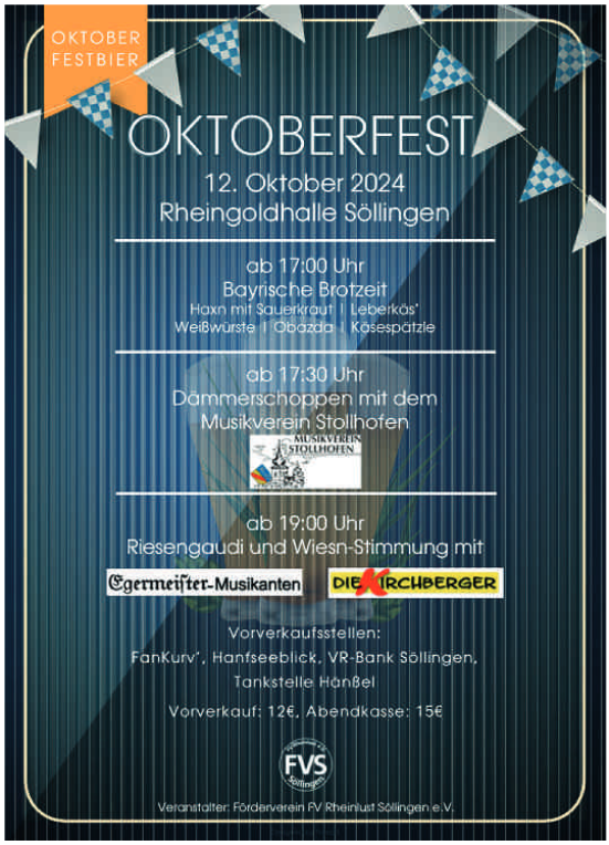 Plakat Oktoberfest Söllingen